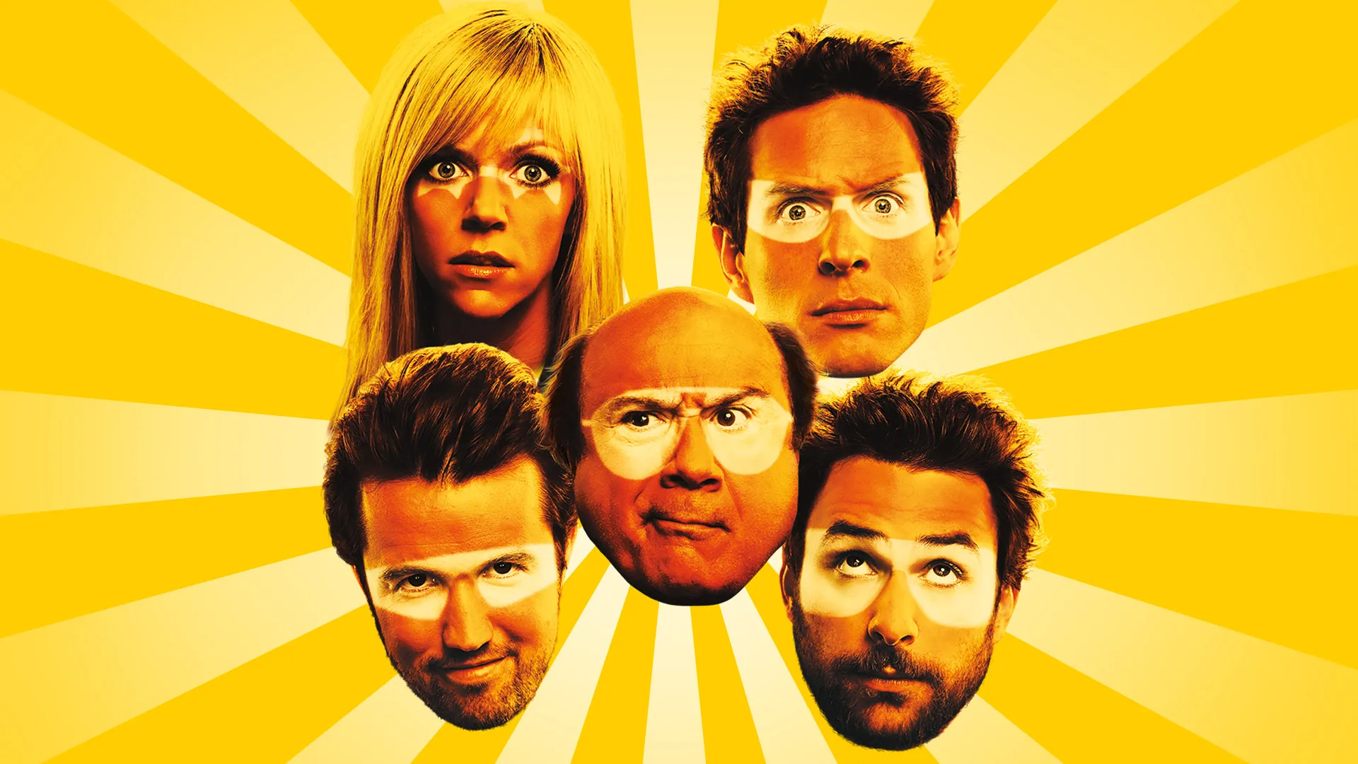 An abstract summer toned graphic that represents characters from It’s Always Sunny and the idea of summer melt in higher ed.