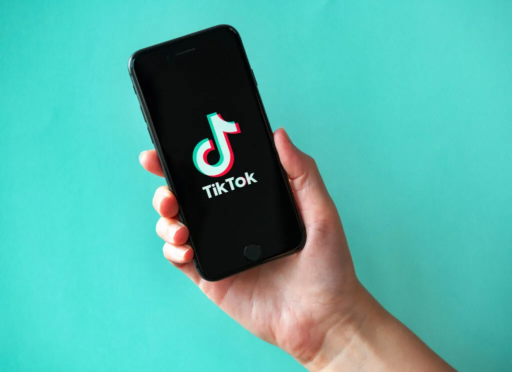 Apple iPhone with TikTok Logotype on a Screen