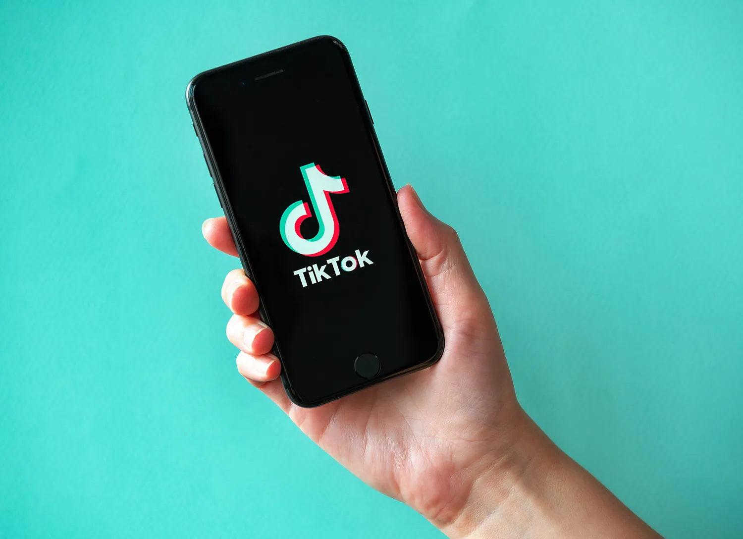 Apple iPhone with TikTok Logotype on a Screen